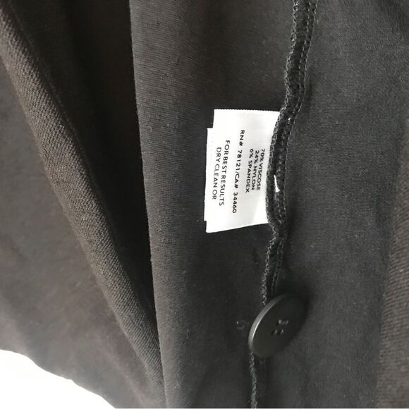 Eileen Fisher Women's Black Button Down Blazer - Picture 7 of 9